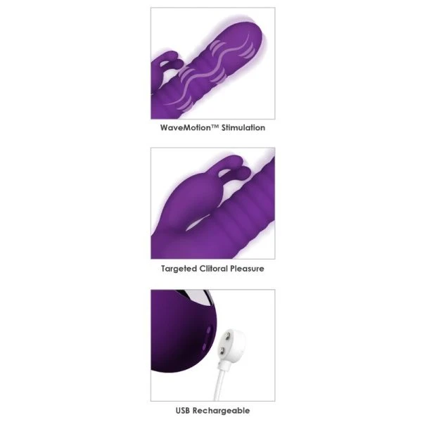 Fantasy for Her Fantasy Wave Wavemotion Vibrator mit Klitorisreizer Lila
