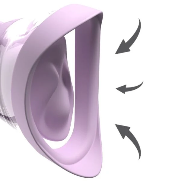 Fantasy for Her Veloura Touch Intimpumpe mit Saug- und Vibrationsfunktion lila