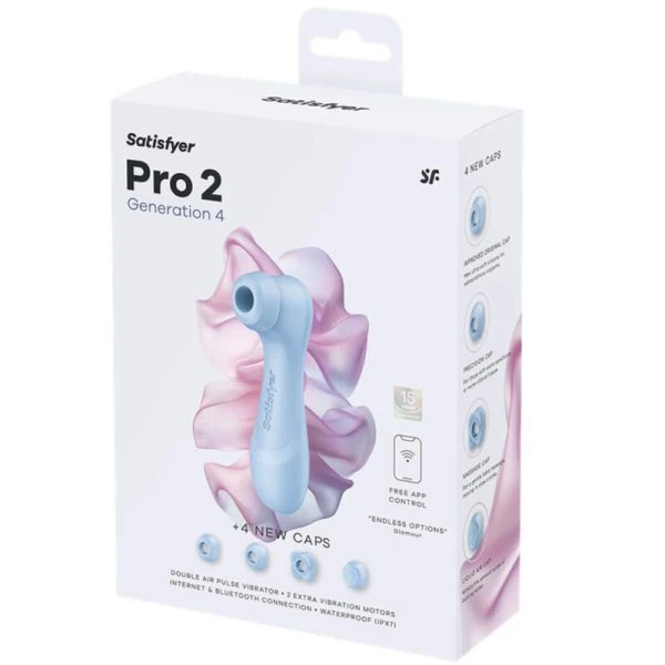 Satisfyer Pro 2 Generation 4 Klitoralstimulator mit Druckwellen Serene Blue