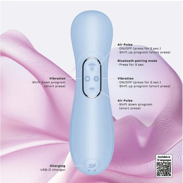 Satisfyer Pro 2 Generation 4 Klitoralstimulator mit Druckwellen Serene Blue