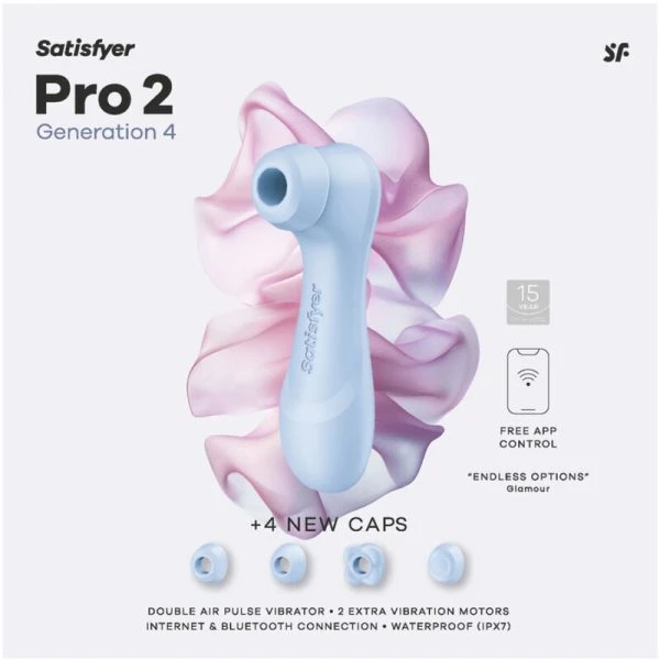 Satisfyer Pro 2 Generation 4 Klitoralstimulator mit Druckwellen Serene Blue
