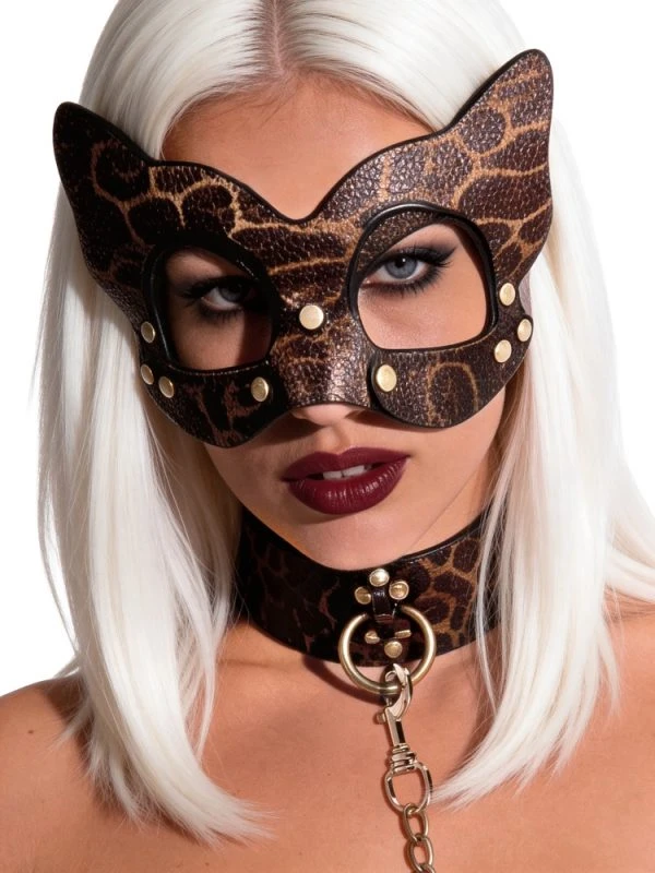 Bad Kitty Fesselset Leo 6-teilig mit Leine und Paddel