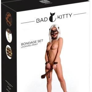 Bad Kitty Fesselset Leo 6-teilig mit Leine und Paddel