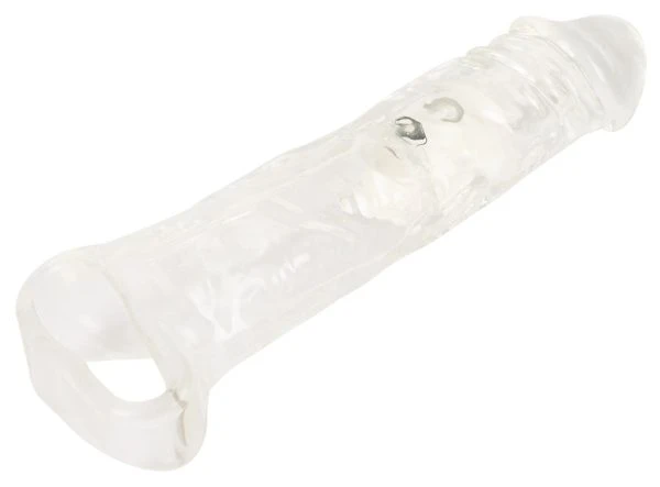 Crystal Clear RC Vibrating Ext Penisverlängerung mit Vibration, schwarz