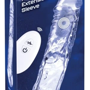 Crystal Clear RC Vibrating Ext Penisverlängerung mit Vibration, schwarz