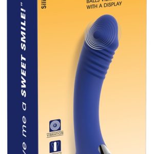 Sweet Smile Vibrator mit Vibro-Hoden und Display blau Sweet Smile Vibrator mit Vibro-Hoden und Display blau – Bild 1