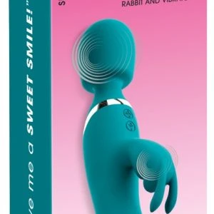 Sweet Smile 3in1 Vibrator Massagestab und Rabbit türkis
