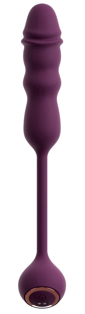 JAVIDA Vibrating + Thrusting Bullet Vibrator mit Stoßfunktion, Silikon, lila