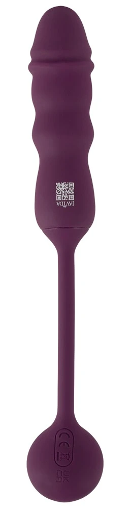 JAVIDA Vibrating + Thrusting Bullet Vibrator mit Stoßfunktion, Silikon, lila