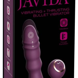 JAVIDA Vibrating + Thrusting Bullet Vibrator mit Stoßfunktion, Silikon, lila JAVIDA Vibrating + Thrusting Bullet Vibrator mit Stoßfunktion, Silikon, lila – Bild 1