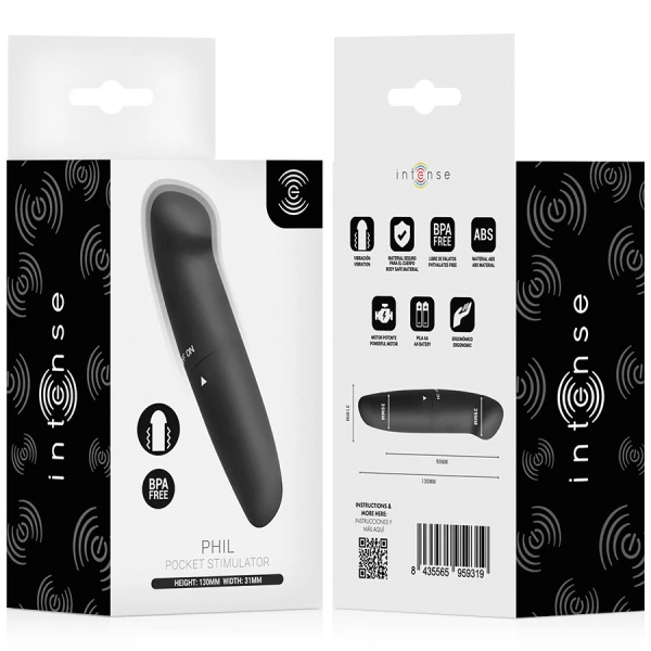 Intense G-Punkt-Vibrator Phil 13 cm schwarz Intense G-Punkt-Vibrator Phil 13 cm schwarz